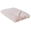 Colcha Ropa De Cama Decorativa Con Flecos Algodón Rosa 200 X 220 Cm Halpola - Rosa