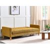 Sofá Cama Tapizado Amarillo 3 Plazas Acolchado Click Clack Vehkoo - Amarillo