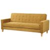 Sofá Cama Tapizado Amarillo 3 Plazas Acolchado Click Clack Vehkoo - Amarillo