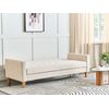 Sofá Cama Tapizado Blanco Crema 3 Plazas Acolchado Click Clack Vehkoo - Blanco