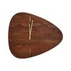 Reloj De Pared De Madera De Mango 71 X 61 Cm Con Detalles Dorados Madera Oscura Loktak - Madera Oscura