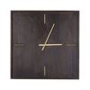 Reloj De Pared De Madera De Mango 61 X 61 Cm Con Manecillas Doradas Negro Jamuna - Negro