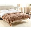 Ropa De Cama Moderna Poliéster Manta Piel De Conejo Sintética Dormitorio Marrón 200 X 220 Cm Bakira - Marrón