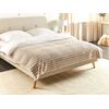 Colcha Decorativa De Tela Suave Dormitorio 150 X 200 Cm Beige Rakya - Beige