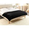 Colcha Decorativa De Tela Suave Dormitorio 150 X 200 Cm Negro Rakya - Negro