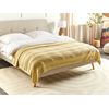 Colcha Decorativa Ropa De Cama Algodón 150 X 200 Cm Amarillo Daulet - Amarillo