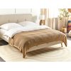 Colcha Decorativa Ropa De Cama Algodón 150 X 200 Cm Marrón Claro Ilen - Marrón