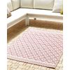 Alfombra Moderna De Interior Y Exterior Con Motivos Geométricos Rosa 120 X 180 Cm Thane - Rosa