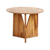 Mesa De Comedor Redonda De Madera De Acacia Clara Estilo Rústico 100 Cm Arran - Madera Clara