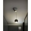 Lámpara Colgante Moderna 2 Luces Led Integradas Pantalla Redonda Metal Pintado Forma Decorativa Negro Mabole - Negro