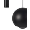 Lámpara Colgante Moderna 2 Luces Led Integradas Pantalla Redonda Metal Pintado Forma Decorativa Negro Mabole - Negro