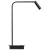 Lámpara De Escritorio Led Moderna Metal Con Base Pantalla Ajustable Oficina Estudio Negro Lawson - Negro