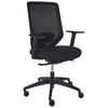 Silla De Oficina De Escritorio Giratoria Ajustable En Altura Tapicería De Malla Negro Virtuoso - Negro