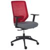 Silla De Oficina De Escritorio Giratoria Ajustable En Altura Tapicería De Malla Rojo Virtuoso - Rojo