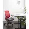 Silla De Oficina De Escritorio Giratoria Ajustable En Altura Tapicería De Malla Rojo Virtuoso - Rojo