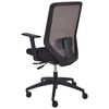 Silla De Oficina De Escritorio Giratoria Ajustable En Altura Tapicería De Malla Gris Pardo Virtuoso - Negro