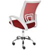 Silla De Oficina Escritorio Giratoria Regulable En Altura Respaldo Reclinable Rojo Solid - Rojo