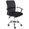 Silla De Oficina De Escritorio Giratoria Ajustable En Altura Tapicería De Malla Negro Best - Negro