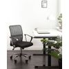 Silla De Oficina De Escritorio Giratoria Ajustable En Altura Tapicería De Malla Negro Best - Negro