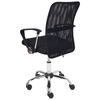 Silla De Oficina De Escritorio Giratoria Ajustable En Altura Tapicería De Malla Negro Best - Negro