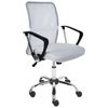 Silla De Oficina De Escritorio Giratoria Ajustable En Altura Tapicería De Malla Blanco Crema Best - Blanco