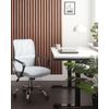 Silla De Oficina De Escritorio Giratoria Ajustable En Altura Tapicería De Malla Blanco Crema Best - Blanco