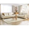 Conjunto De Sala De Estar Sofás 2 Plazas 3 Plazas Estilo Moderno Patas Madera Clara Pana Beige Siggard - Beige