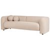 Conjunto De Sala De Estar 4 Plazas Sofá Y Sillón Moderno Con Cojines Extra De Bouclé Beige Leiren - Beige