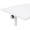 Escritorio Rectangular Moderno Plegable Con Ruedas Mesa Móvil Portátil Estructura Metálica 120 X 60 Cm Blanco Cavi - Blanco