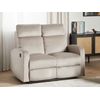 Sofá 2 Plazas Reclinable Eléctrico De Terciopelo Beige Función Relax Verdal - Beige