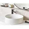 Lavabo De Encimera Baño Cerámica Redondo Blanco Brillante 40 Cm Tebar - Blanco