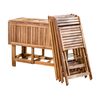 Conjunto De Jardín 5 Piezas Mesa De Exterior 4 Sillas Plegable De Madera De Acacia Frassine - Madera Clara