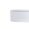 Lavabo Sobre Encimera Baño Clásico Cerámica Brillante Blanco Con Borde Negro Rectangular 49 X 38 Cm Xert - Blanco