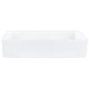 Lavabo Sobre Encimera Baño Clásico Cerámica Blanco Acabado Brillante Rectangular 51 X 34 Cm Chivana - Blanco