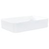 Lavabo Sobre Encimera Baño Clásico Cerámica Blanco Acabado Brillante Rectangular 51 X 34 Cm Chivana - Blanco