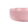 Lavabo Sobre Encimera De Cerámica Baño Redondo ⌀ 37 Cm Rosa Mate Gudar - Rosa