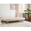 Sofá Cama Tapizado En Piel Sintética Sin Reposabrazos Moderno Con Respaldo Abotonado Convertible Beige Derby - Beige