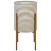 Macetero Para Interior Y Exterior Soporte Para Maceta Metal Beige 31 X 31 X 58 Cm Alpinus - Beige