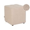 Reposapiés Puf Sala De Estar Moderno Cubo Otomana Bouclé Beige Kansas - Beige