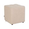 Reposapiés Puf Sala De Estar Moderno Cubo Otomana Bouclé Beige Kansas - Beige