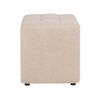 Reposapiés Puf Sala De Estar Moderno Cubo Otomana Bouclé Beige Kansas - Beige