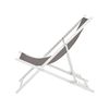 Tumbona De Jardín Moderna Estructura De Metal Silla Plegable Asiento De Hamaca Gris Y Blanco Locri Ii - Gris