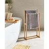 Toallero De Baño 85x45 Cm 2 Raíles Bambú Madera Clara Hoboken - Madera Clara