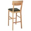 Conjunto De 2 Sillas De Bar Asiento Tapizado Madera Clara Verde Ambler - Madera Clara