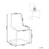 Conjunto De 2 Sillas De Comedor Moderno Asiento De Plástico Transparente Cantilever Marshall - Transparente