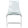 Conjunto De 2 Sillas De Comedor Moderno Asiento De Plástico Transparente Cantilever Marshall - Transparente