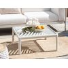 Mesa De Centro De Jardín 69 X 69 Cm Estructura Sintética Beige Claro Ferretti - Beige