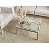 Mesa De Centro De Jardín 69 X 69 Cm Estructura Sintética Beige Claro Ferretti - Beige