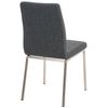 Clp Set De 2 Sillas De Comedor Colmar De Tela Gris Oscuro 50x40x88 Cm