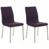 Clp Set De 2 Sillas De Comedor Colmar De Tela Lila 50x40x88 Cm